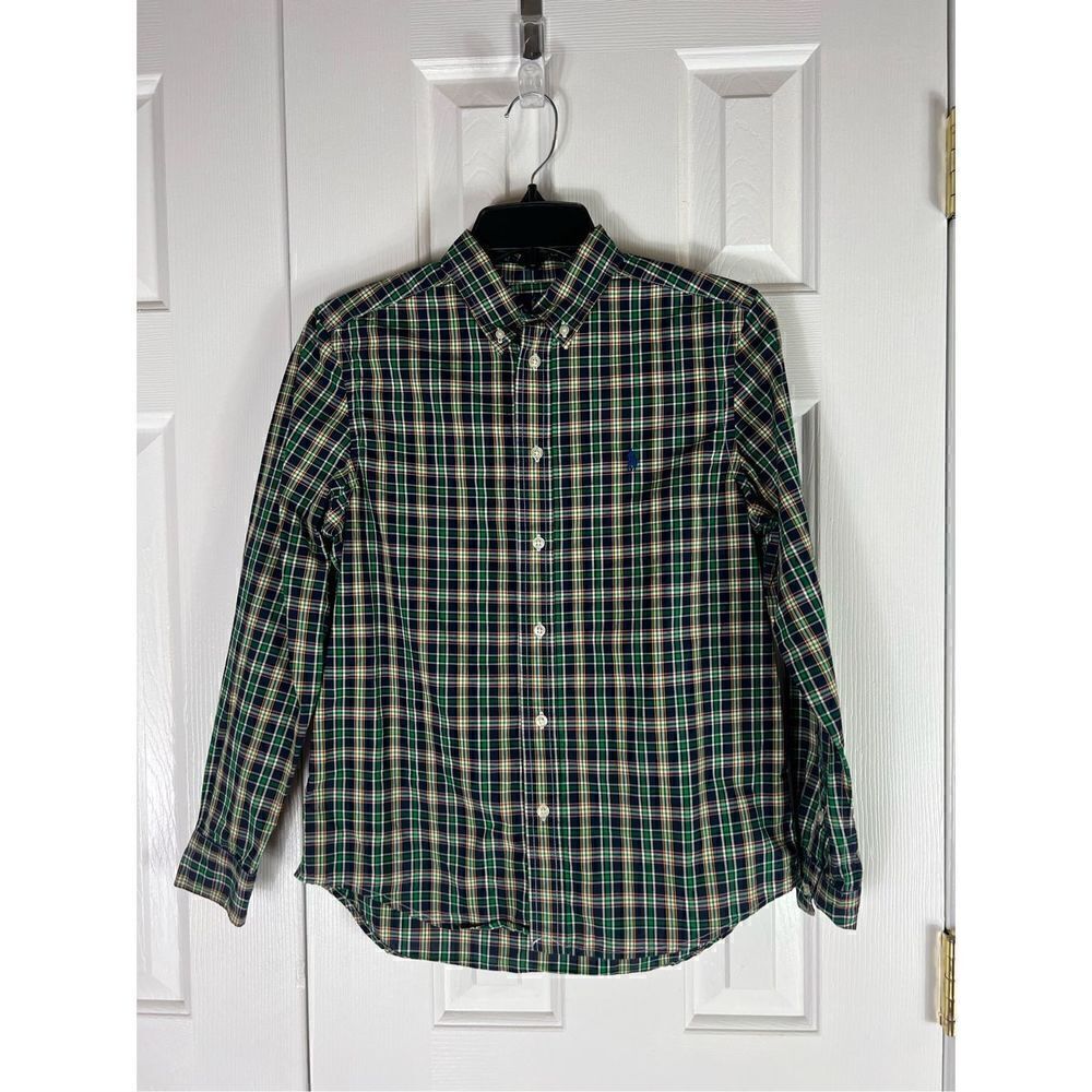 Ralph Lauren Polo Boys Natural Stretch Shirt Size L 14/16
